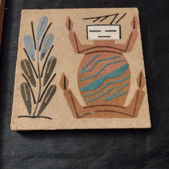 2 Authentic Navajo sandpaintings - Picture 2 of 3